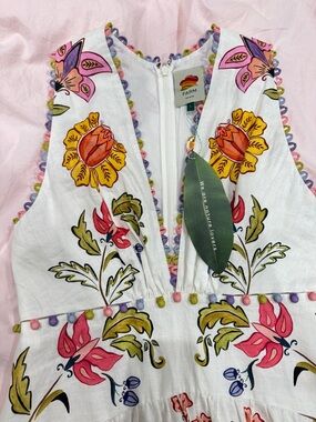 NWT Farm Rio Floral Insects Linen Dress